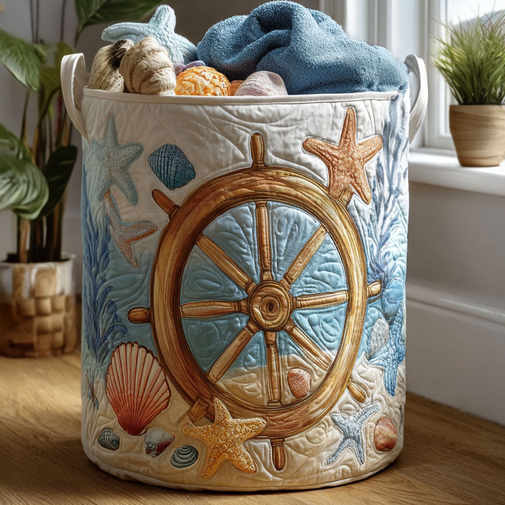 Dockside Days Quilted Laundry Basket Best Gift For Him
