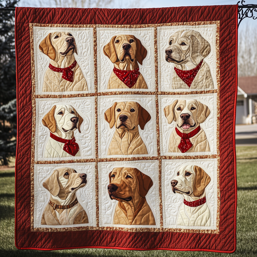 Dockside Diver Quilted Blanket Labrador Retriever Blanket Dog Gift Ideas For Dog Owners