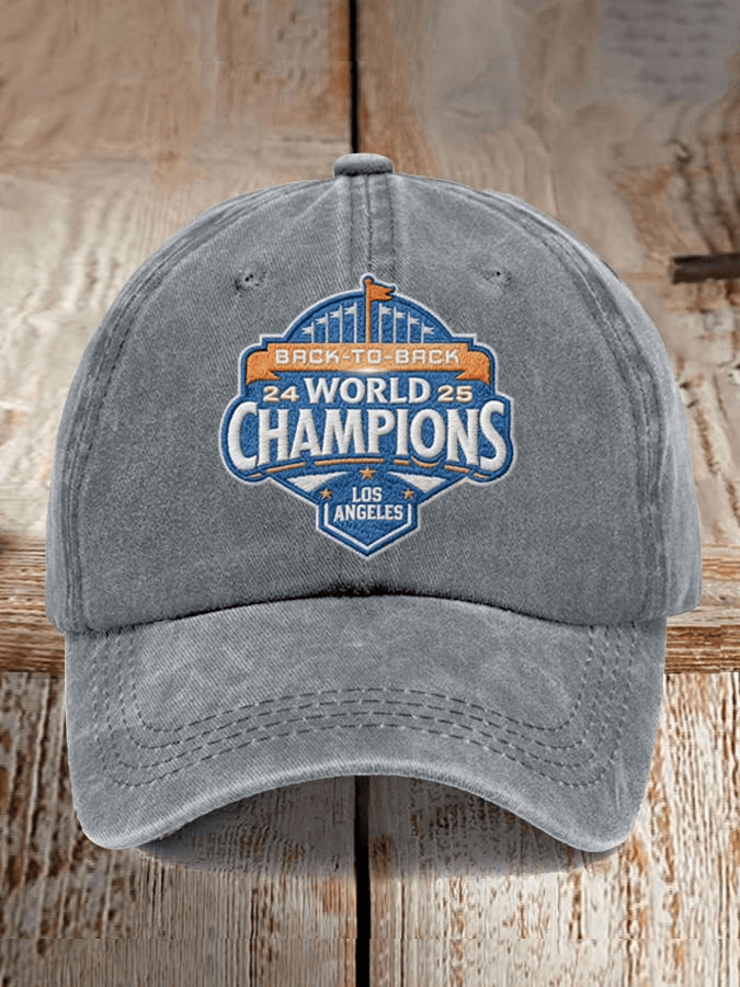 Dodger Back to Back Print Hat Baseball Champion Hat Dodger Merch Gift for Fans