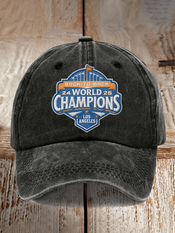 Dodger Back to Back Print Hat Baseball Champion Hat Dodger Merch Gift for Fans
