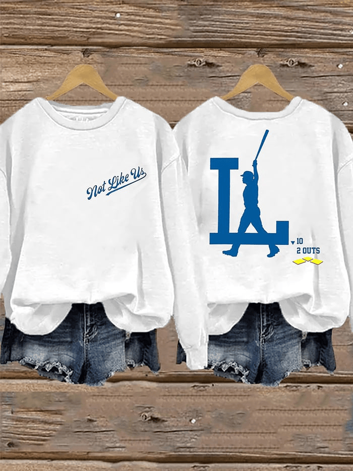 Dodger Champions Sweatshirt Not Like Us Crewneck Dodger Merch Baseball Fan Gifts