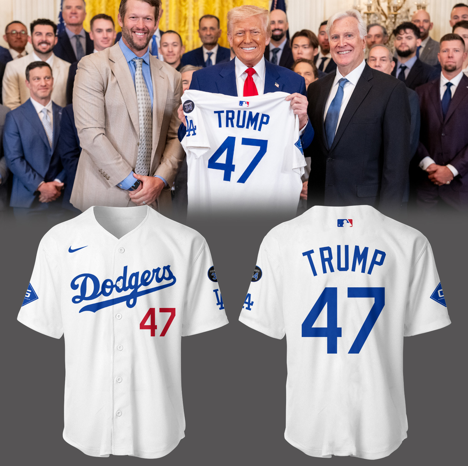 Dodgers Baseball Limited Dodgers x Trump 2025 Jersey Cool Baseball Gifts