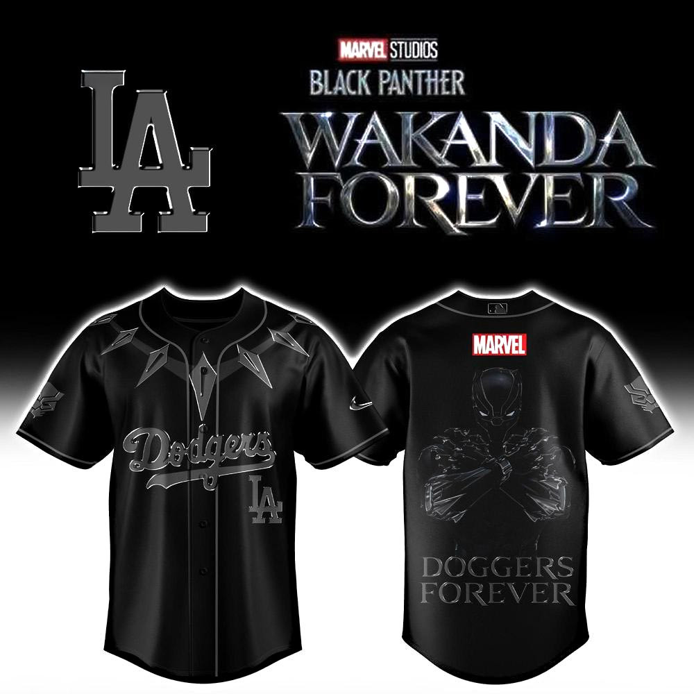 Dodgers Forever - Black Panther 2025 Special Baseball Jersey Gifts For Fan Lovers