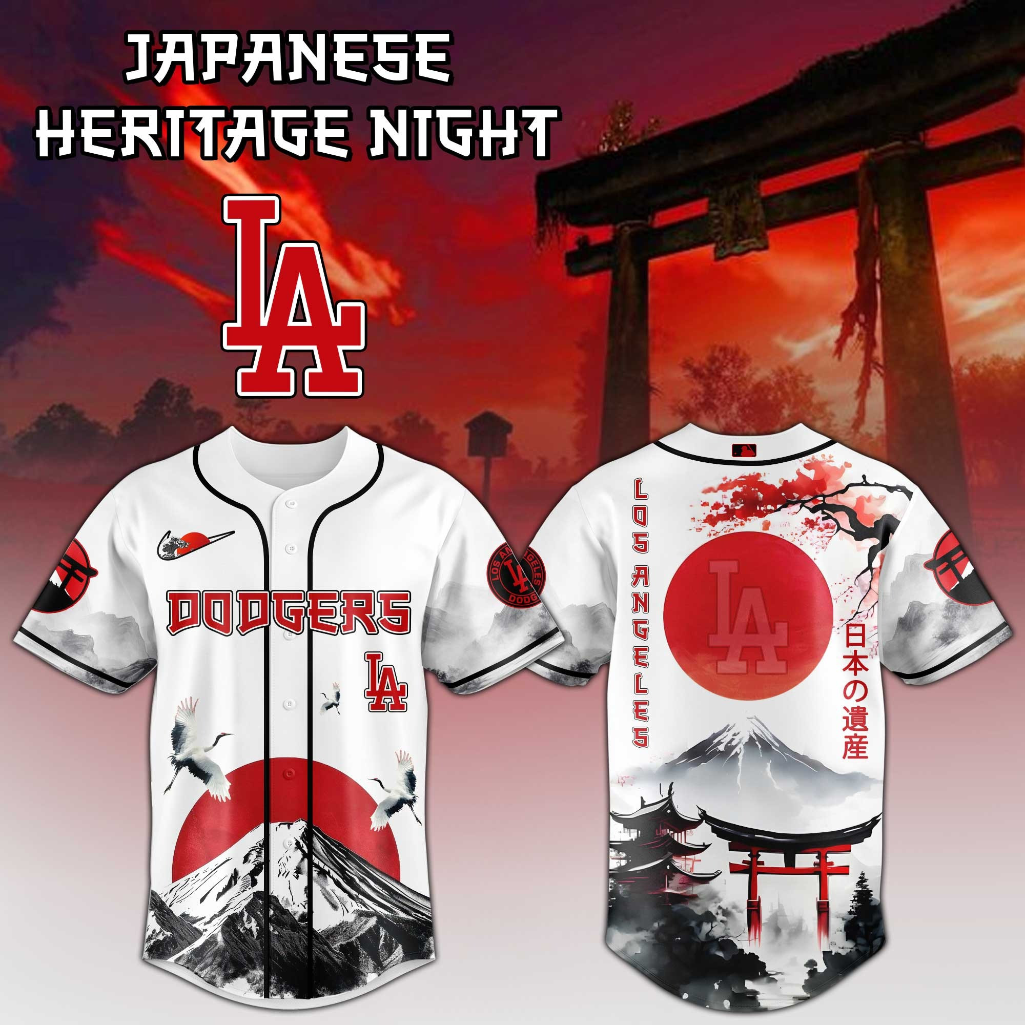 Dodgers Japanese Heritage Night Baseball Jersey Limited Edition Fan Merch Unique Gift For MLB Collectors
