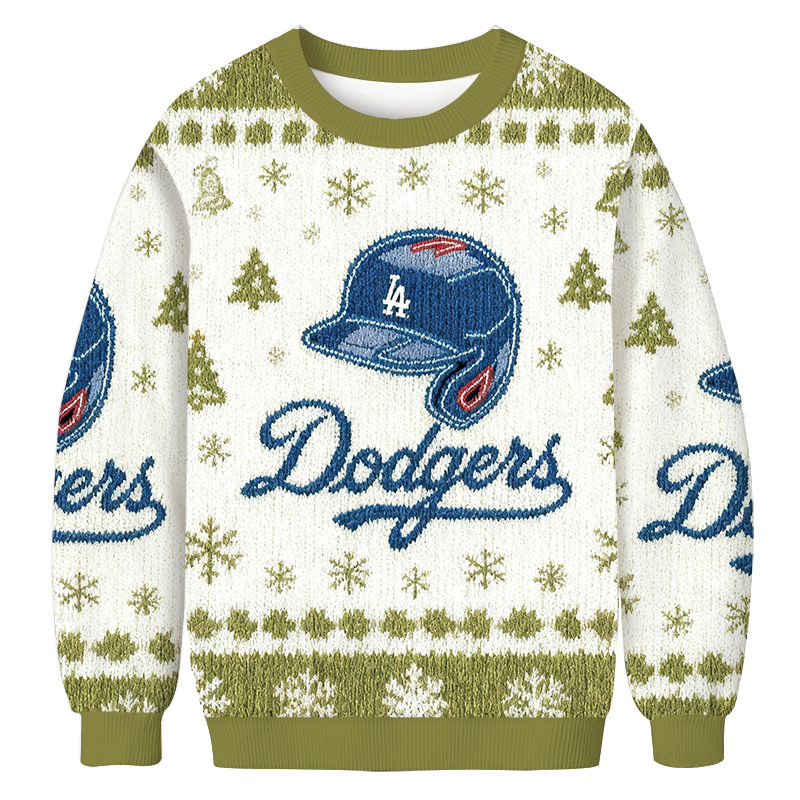 Dodgers LA Blue Christmas Ugly Sweatshirt Holiday Joke Gift Idea
