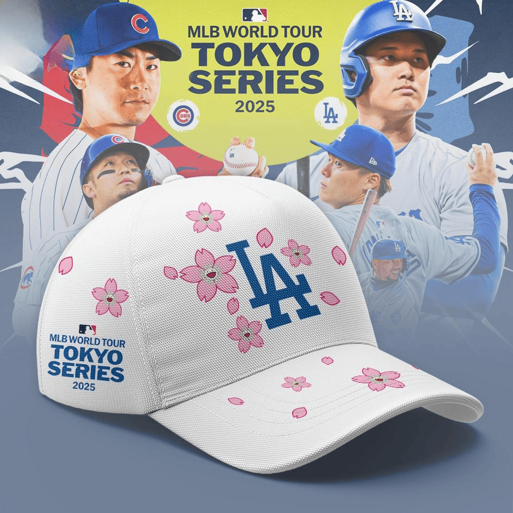 Dodgers MLB World Tour Tokyo Series 2025 Cap Gifts For Baseball Fans