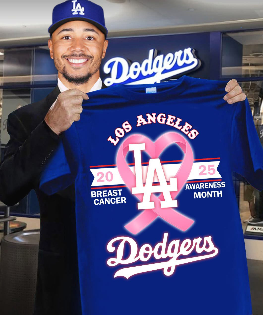 Dodgers Stand For Strength Breast Cancer Awareness 2025 Jersey Unique Gifts For Baseball Fans