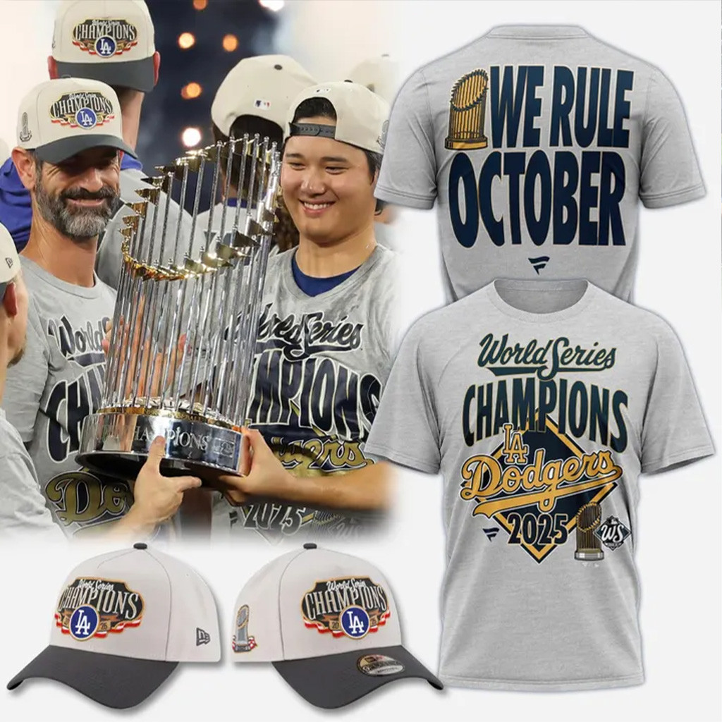Dodgers We Rule October Shirt 2025 Los Angeles Dodgers Back To Back Champions Shirt Fan Gift Ideas