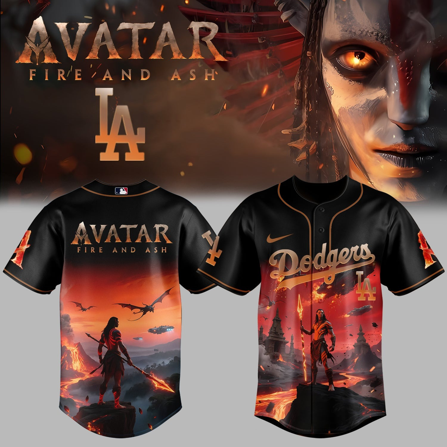 Dodgers x Avatar Fire And Ash Jersey 2025 Best Gifts For Movie Enthusiasts