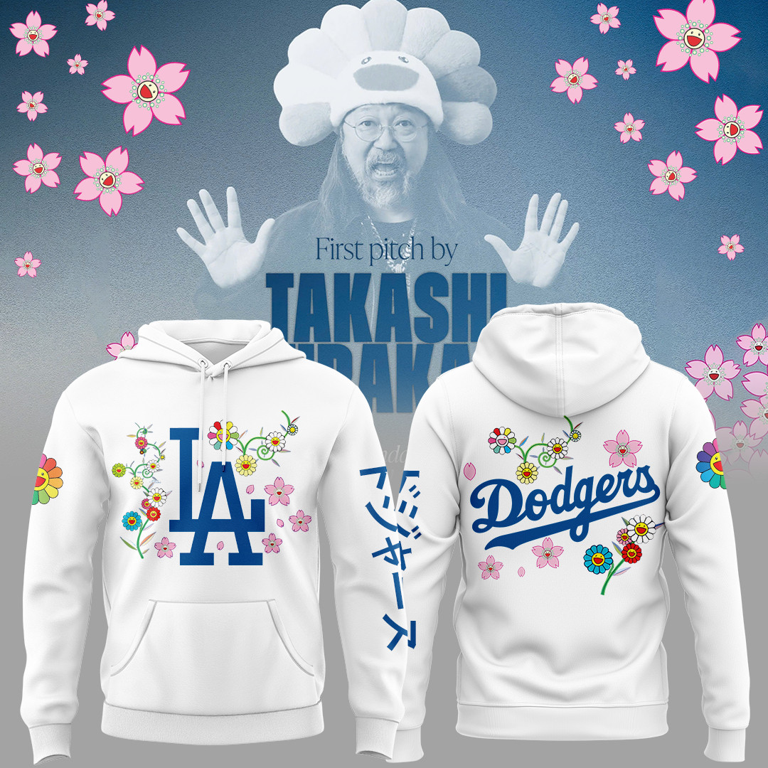Dodgers x Takashi Murakami Japanese Heritage Night Hoodie Husband Gifts