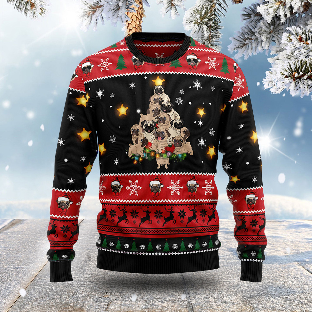 Dog Christmas Tree Ugly Christmas Sweater Merry Xmas Apparel Best Gifts For Dog Owners