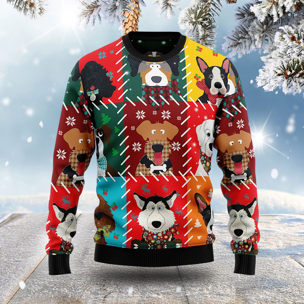 Dog Face Ugly Christmas Sweater Holiday Clothing Christmas Gifts For Pet Lovers