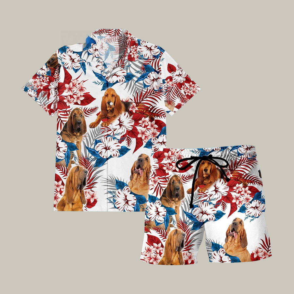 Dog Graphic Hawaiian Shirt American Flag Aloha Shirt Unique Gift For Dog Dad