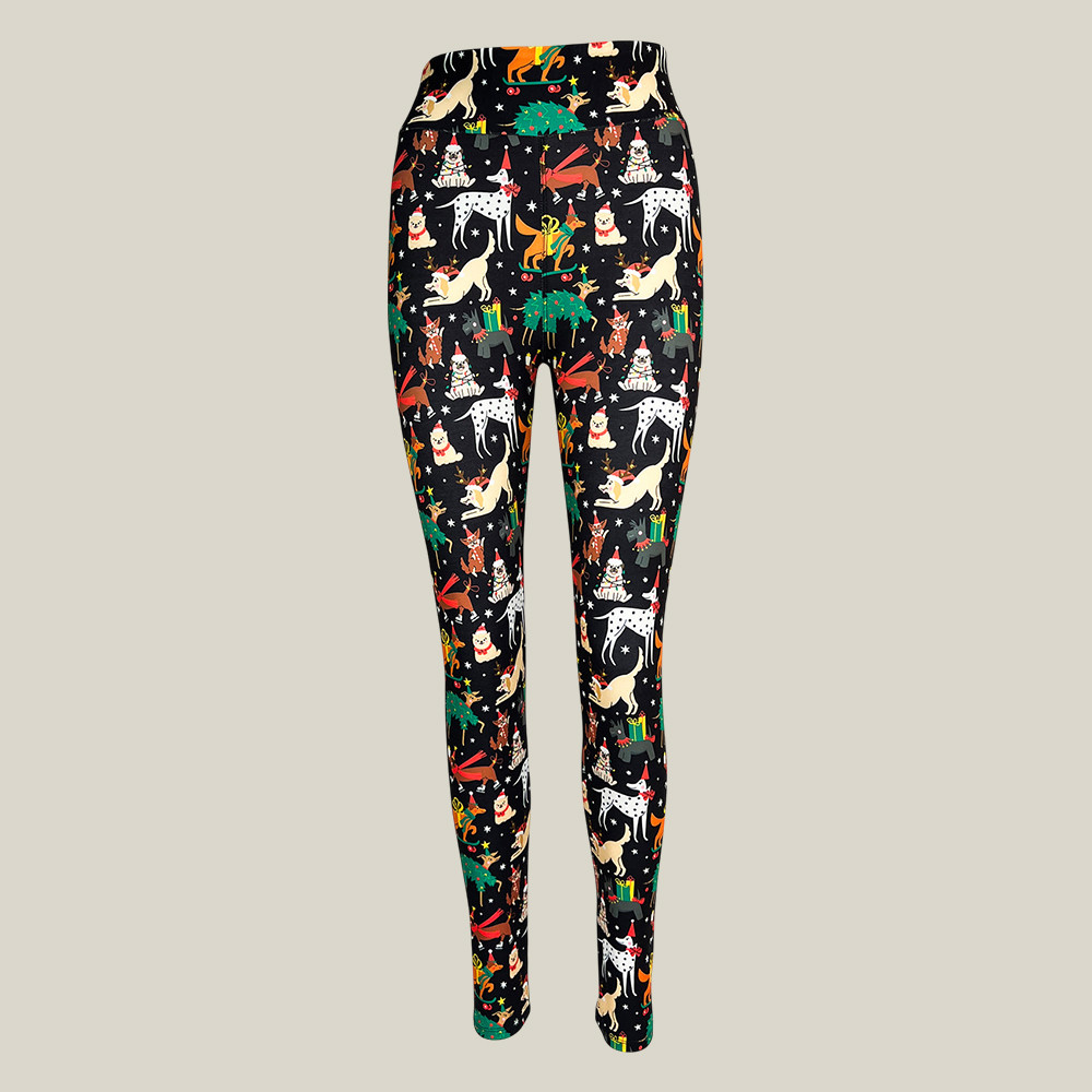Dog Jingle Paws Leggings Athletic Leggings Animal Pattern Christmas Gift Ideas