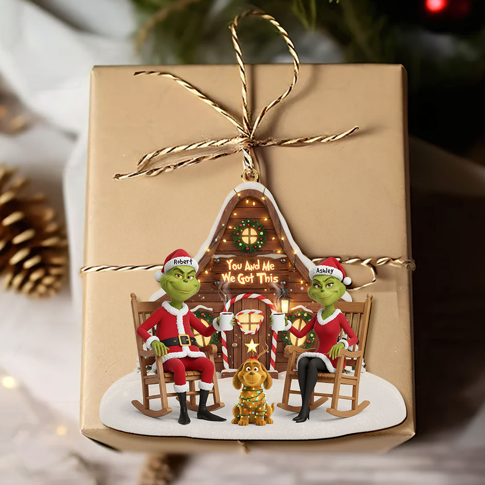 Dog Lover Green Monster Couple Ornament - Personalized Gift For Couple Christmas Ornament - Xmas Home Decoration Gift Dog Lover Green Monster Couple Ornament - Personalized Gift For Couple Christmas Ornament - Xmas Home Decoration Gift