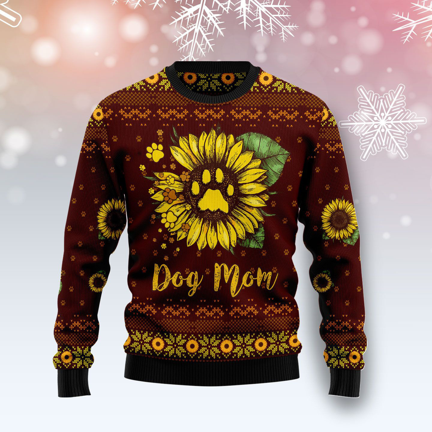 Dog Mom Funny Ugly Xmas Sweaters Funny Xmas Apparel Gifts For Dog Owners