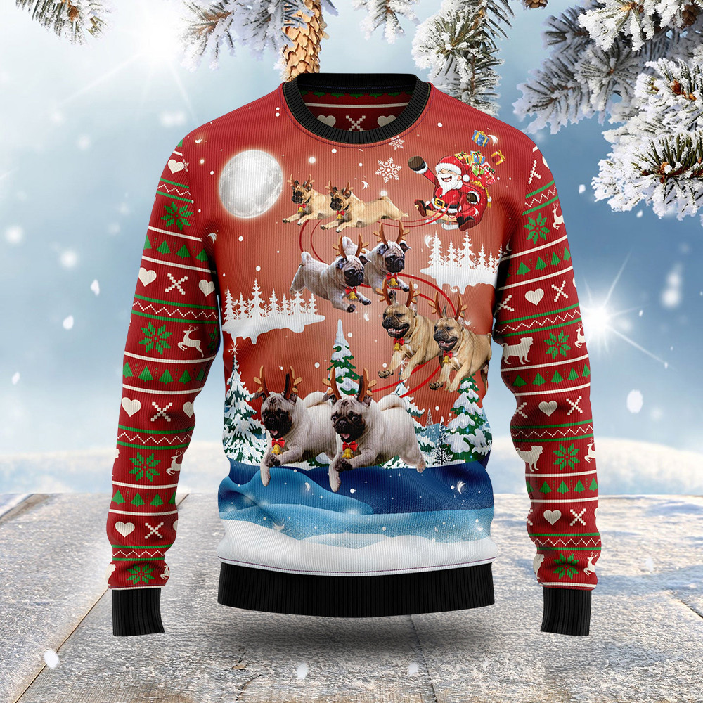 Dog Reindeer Ugly Christmas Sweater Cool Xmas Clothing Good Gifts For Dog Owners
