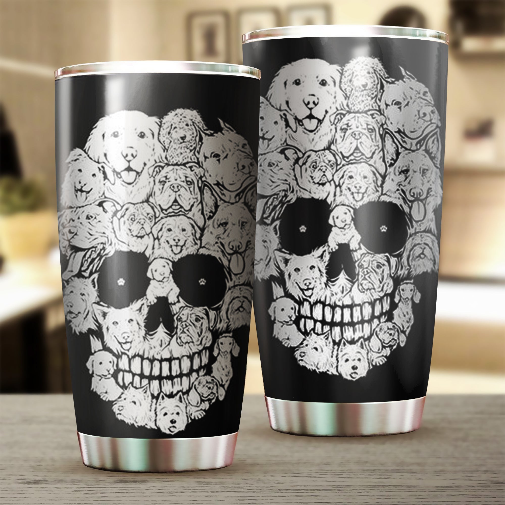 Dog Skull Tumbler Pet Lovers Related Dog Themed Gifts For Humans