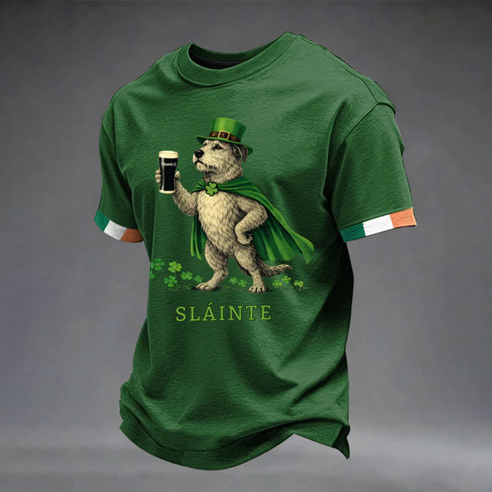 Dog Slainte Guinness T-Shirt St Paddy's Day Clothes Saint Patrick's Day Gift