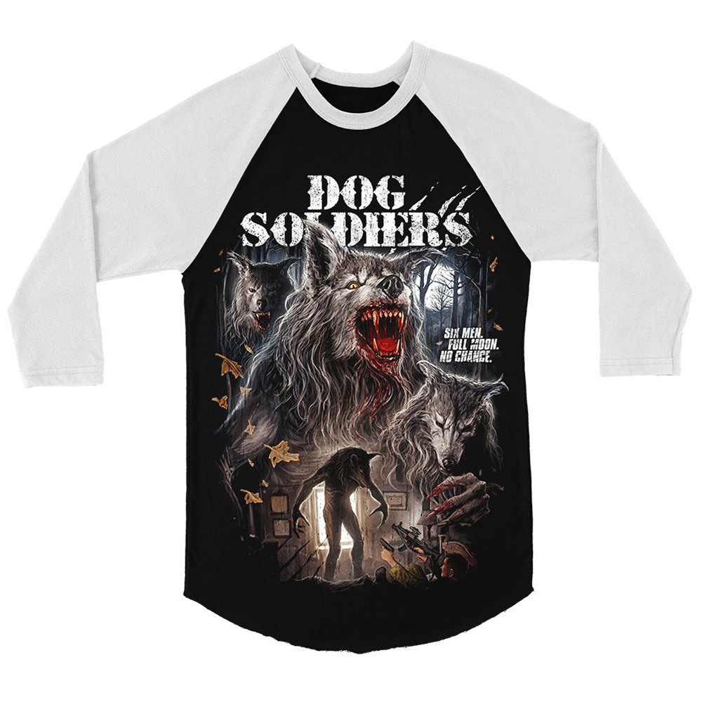 Dog Soldiers No Chance Baseball Raglan T-Shirt Wolf Scary Horror Film Merch Gifts For Fans