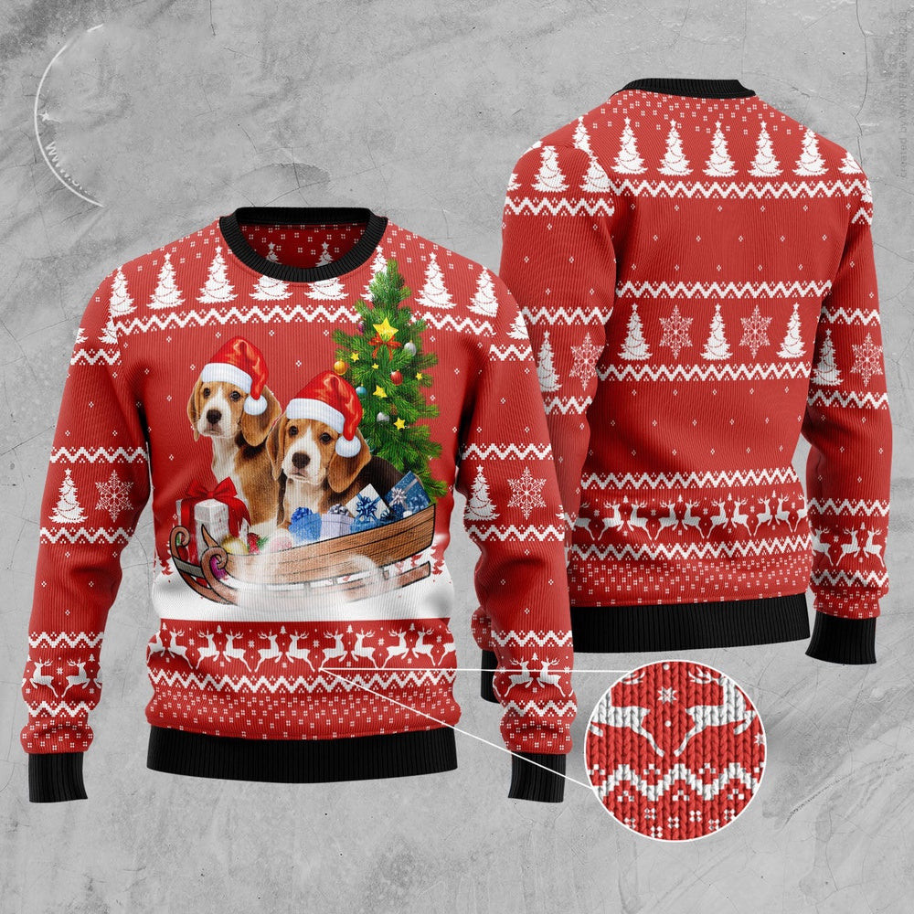 Dog Ugly Christmas Sweater Beagle Dashing Ugly Christmas Sweater Xmas Gifts
