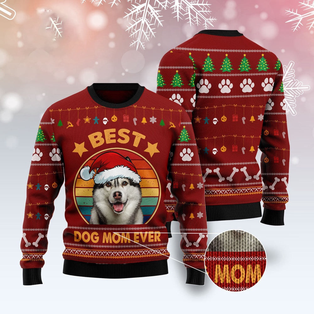 Dog Ugly Christmas Sweater Best Dog Mom Ever Ugly Christmas Sweater Xmas Gifts