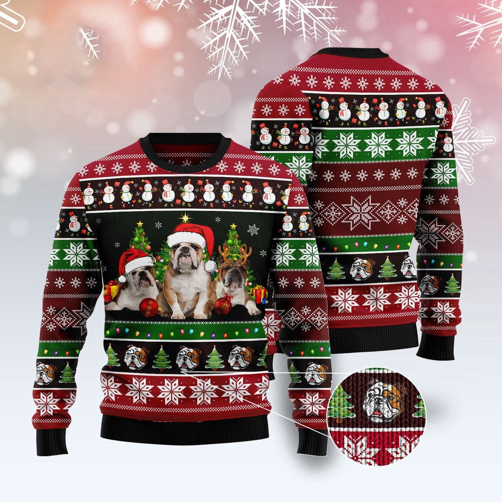 Dog Ugly Christmas Sweater Bulldog Group Beauty Ugly Christmas Sweater Xmas Gifts
