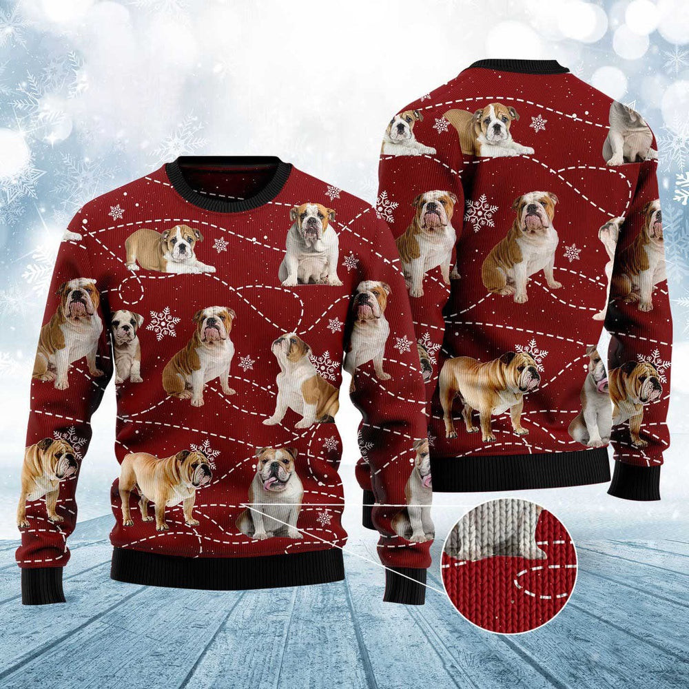 Dog Ugly Christmas Sweater Bulldog Xmas Ugly Christmas Sweater Xmas Gifts