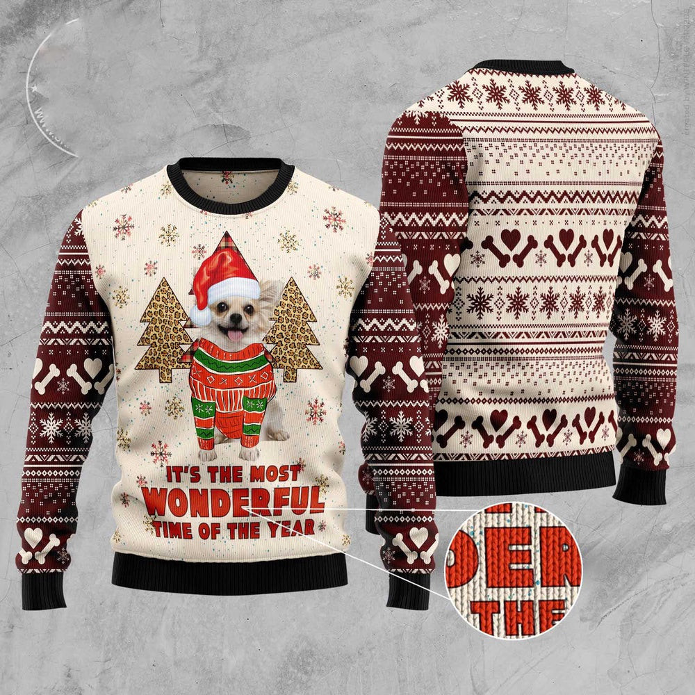Dog Ugly Christmas Sweater Chihuahua The Most Beautiful Time Ugly Christmas Sweater Xmas Gifts