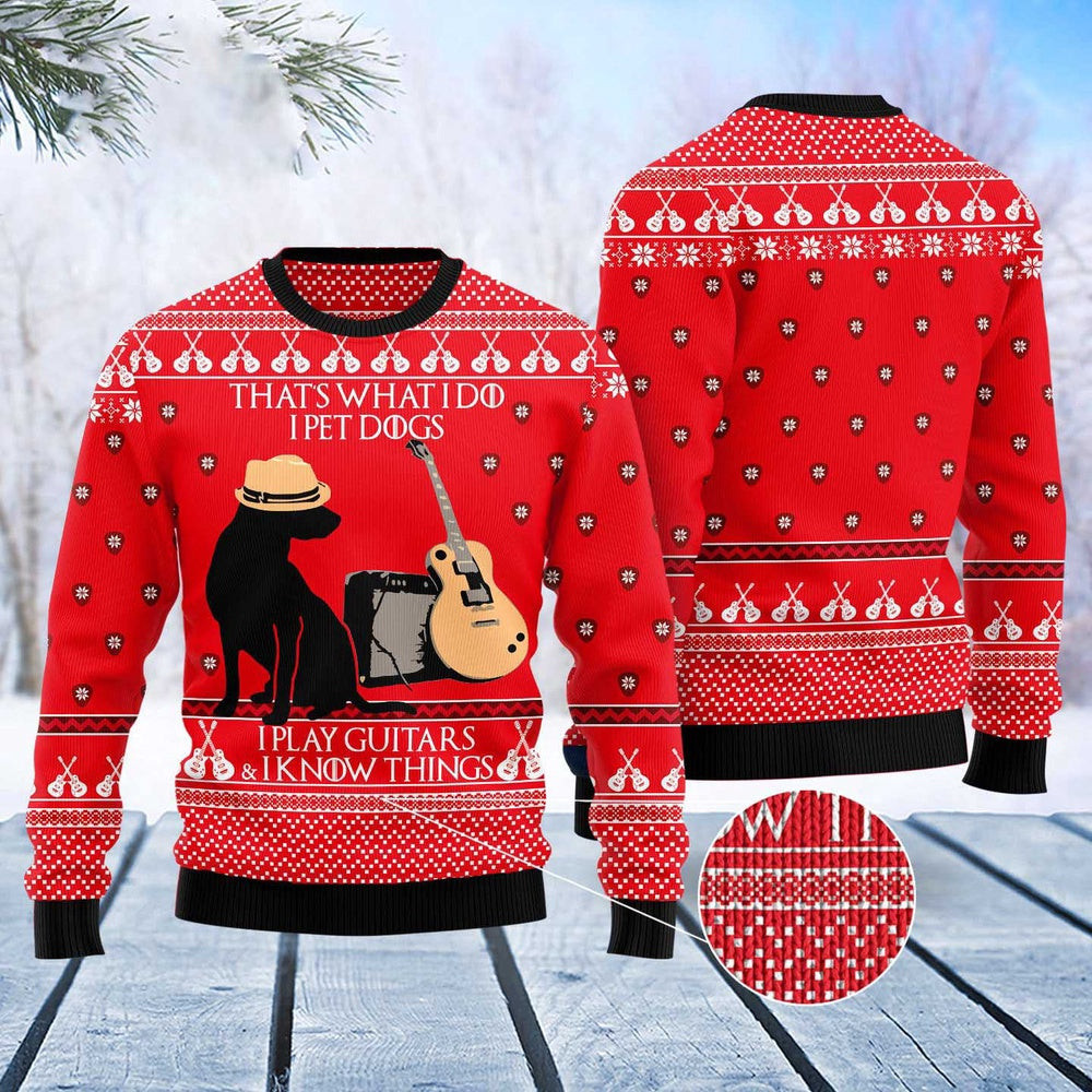 Dog Ugly Christmas Sweater Dog Guitar Christmas Ugly Christmas Sweater Xmas Gifts