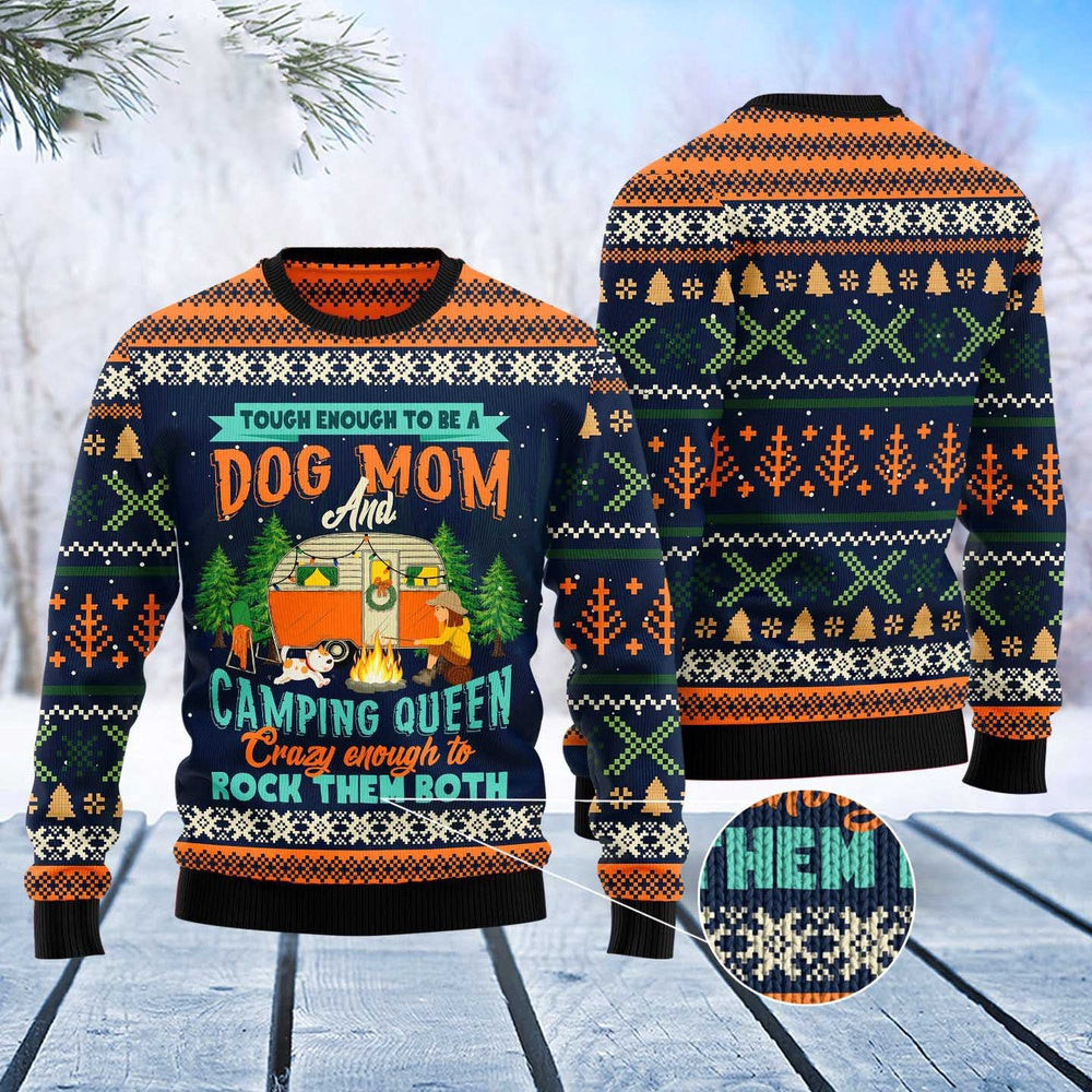 Dog Ugly Christmas Sweater Dog Mom Camping Ugly Christmas Sweater Xmas Gifts