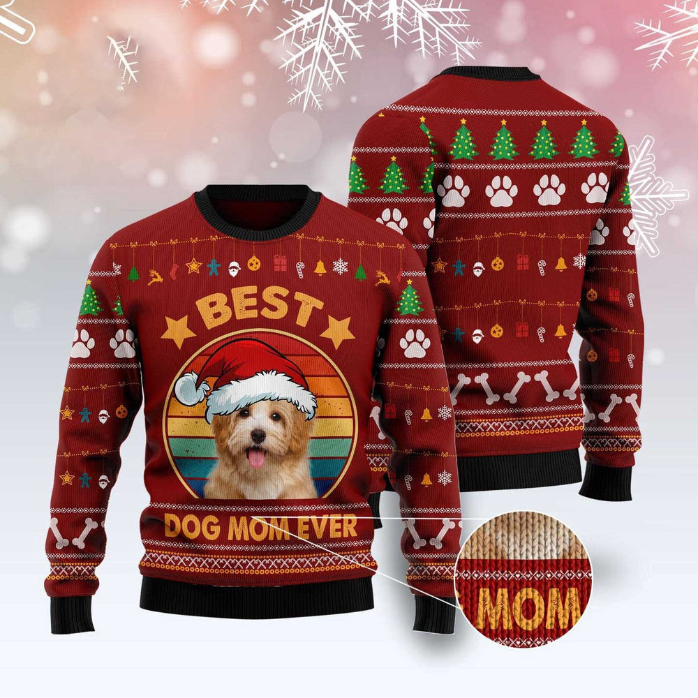 Dog Ugly Christmas Sweater Havanese Best Dog Mom Ever Ugly Christmas Sweater Xmas Gifts