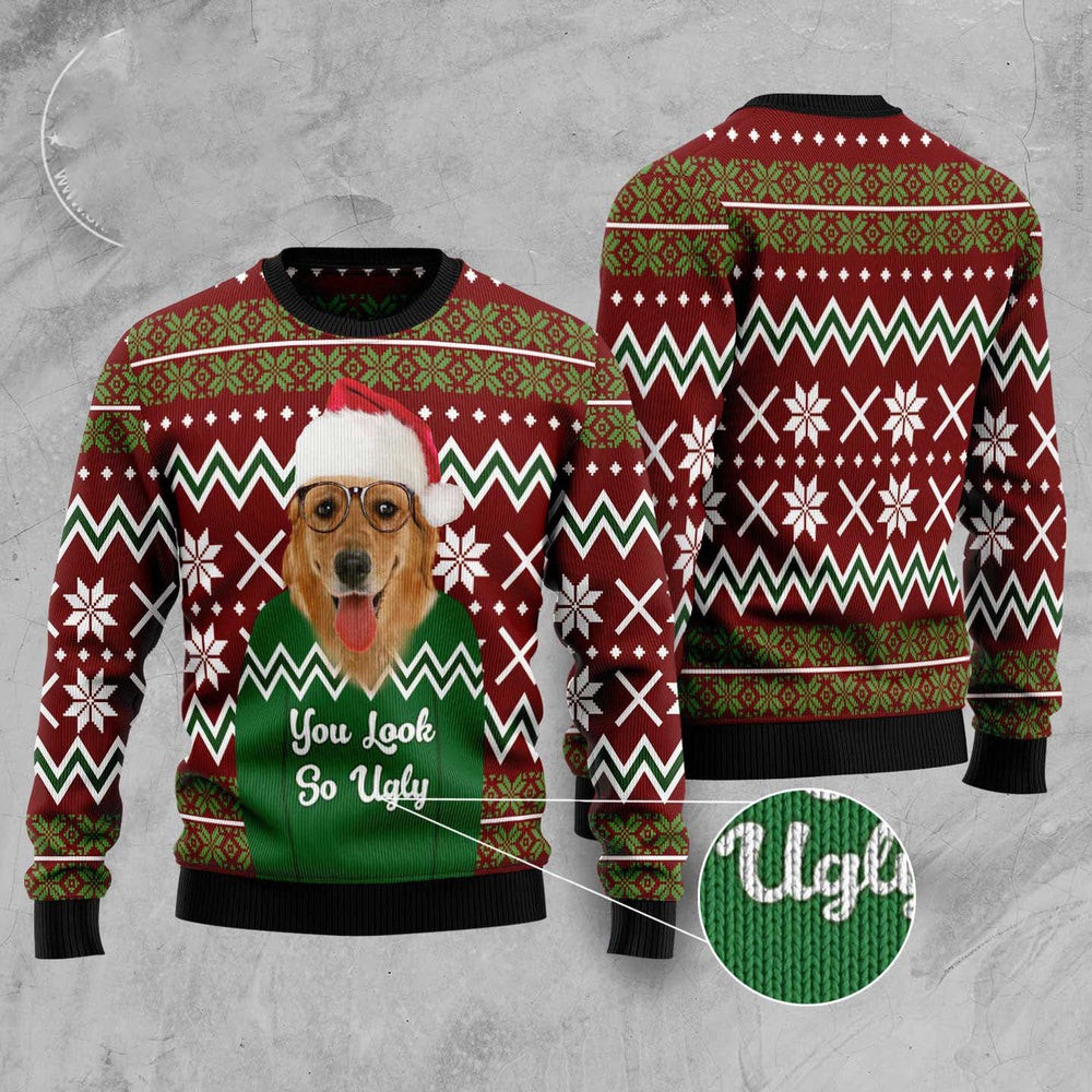 Dog Ugly Christmas Sweater Labrador Retriever You Look So Ugly Ugly Christmas Sweater Xmas Gifts