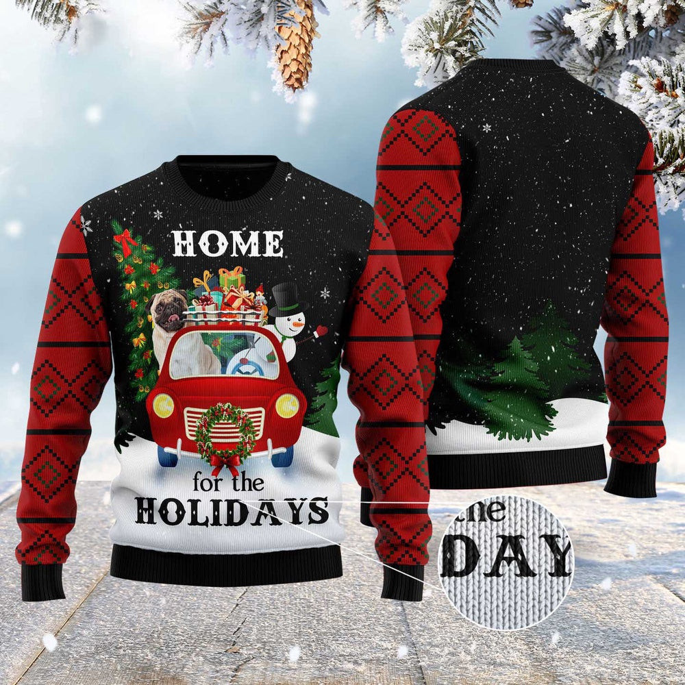 Dog Ugly Christmas Sweater Merry Christmas Pug And Snowman Ugly Ugly Christmas Sweater Xmas Gifts