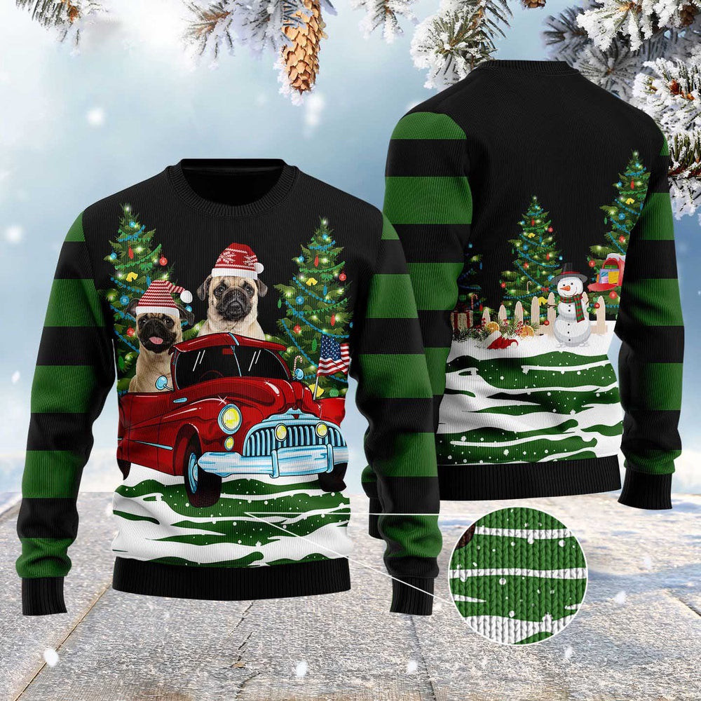 Dog Ugly Christmas Sweater Merry Christmas Pug Ugly Christmas Sweater Xmas Gifts