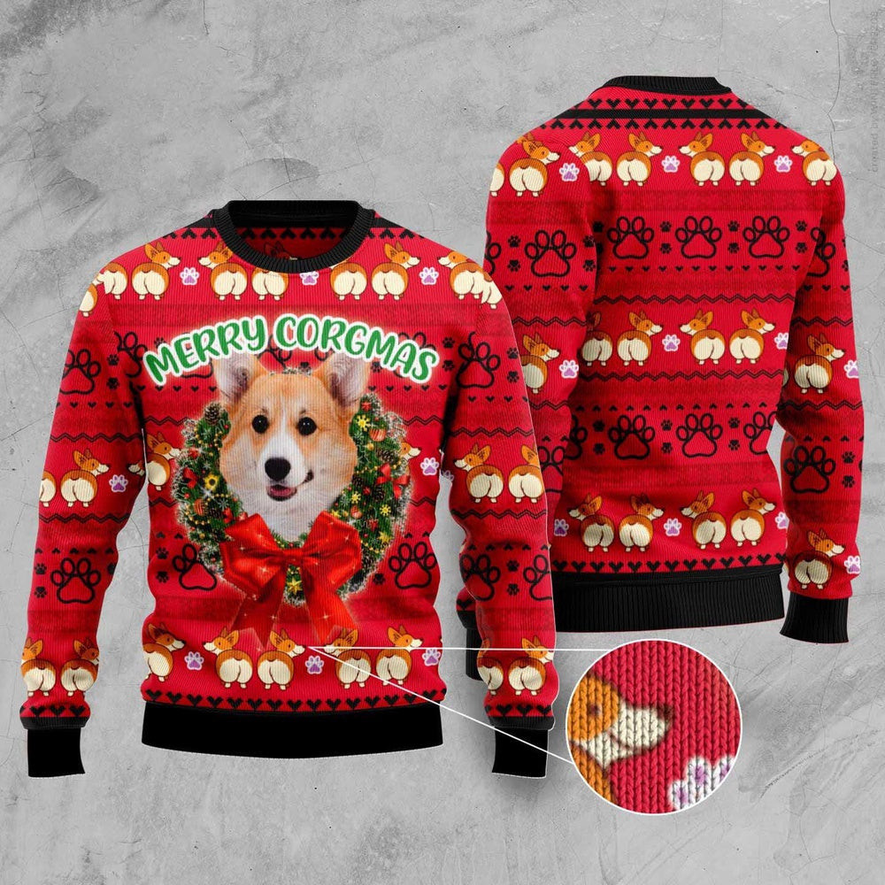 Dog Ugly Christmas Sweater Merry Corgi Xmas Ugly Christmas Sweater Xmas Gifts