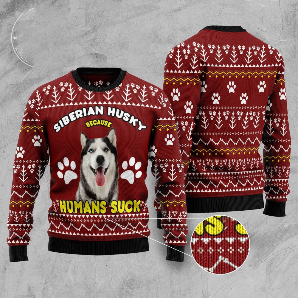 Dog Ugly Christmas Sweater Siberian Husky Ugly Christmas Sweater Xmas Gifts