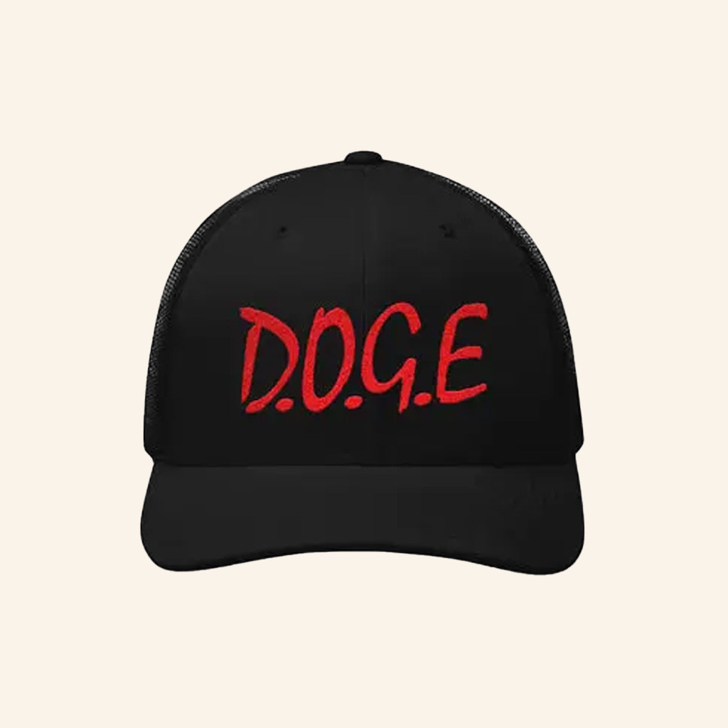 DOGE Gov Merch Straight Outta DOGE Trucker Hat Embroidered Gifts For Friends DOGE Gov Merch Straight Outta DOGE Trucker Hat Embroidered Gifts For Friends