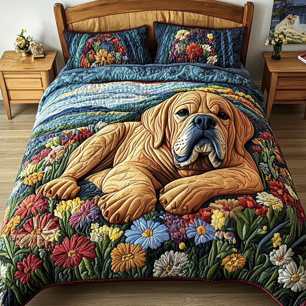 Doggo Haven Quilted Bedding Set Soft Bedding Set That Makes a Great Christmas Gift