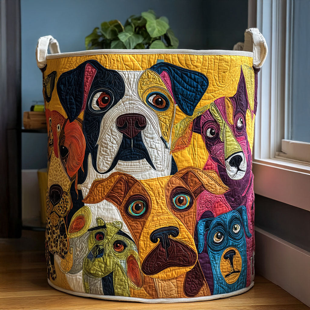 Doggone Delight Quilted Laundry Basket Excellent Gift For Her