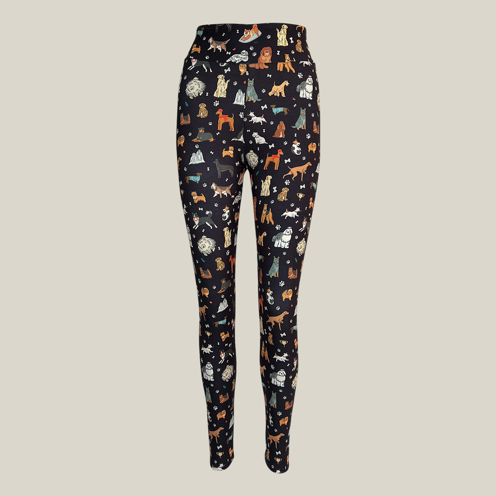 Doggy Daydream Leggings Animal Themed Yoga Fashion Christmas Gifts For Dog Lovers