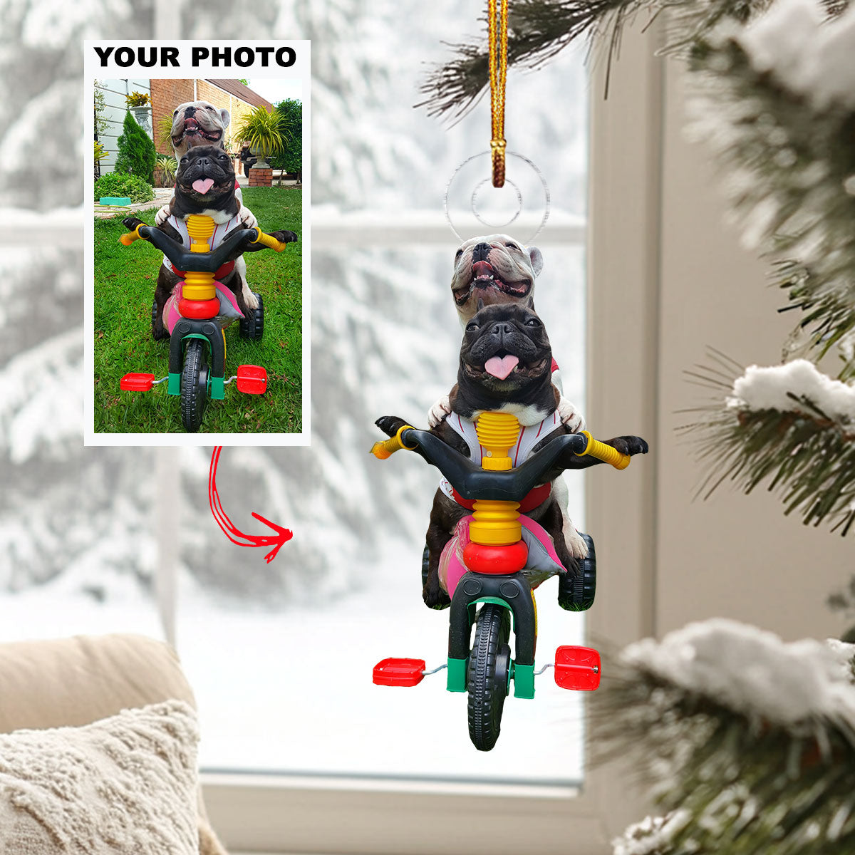 Doggy Joy Personalized Photo Mica Ornament Gift For Dog Lovers Pet Lovers Dog Mom Dog