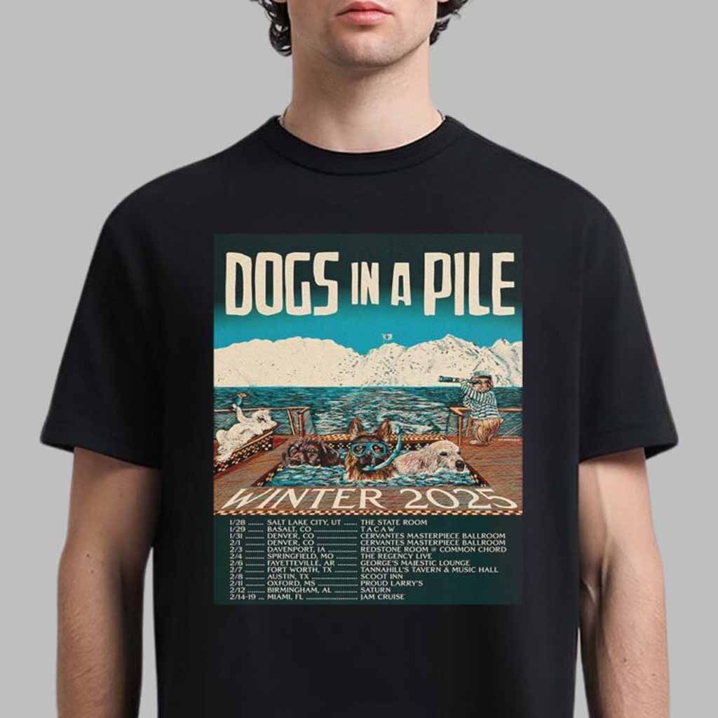 Dogs In A Pile Merch Winter Tour 2025 Shirt Unique Gifts For Music Lovers Dogs In A Pile Merch Winter Tour 2025 Shirt Unique Gifts For Music Lovers
