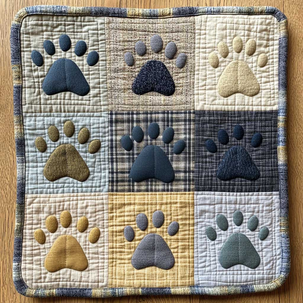 Dog's Paw Patchwork Quilt Blanket Couch Blanket Best Mother's Day Gifts For First Time Mom
