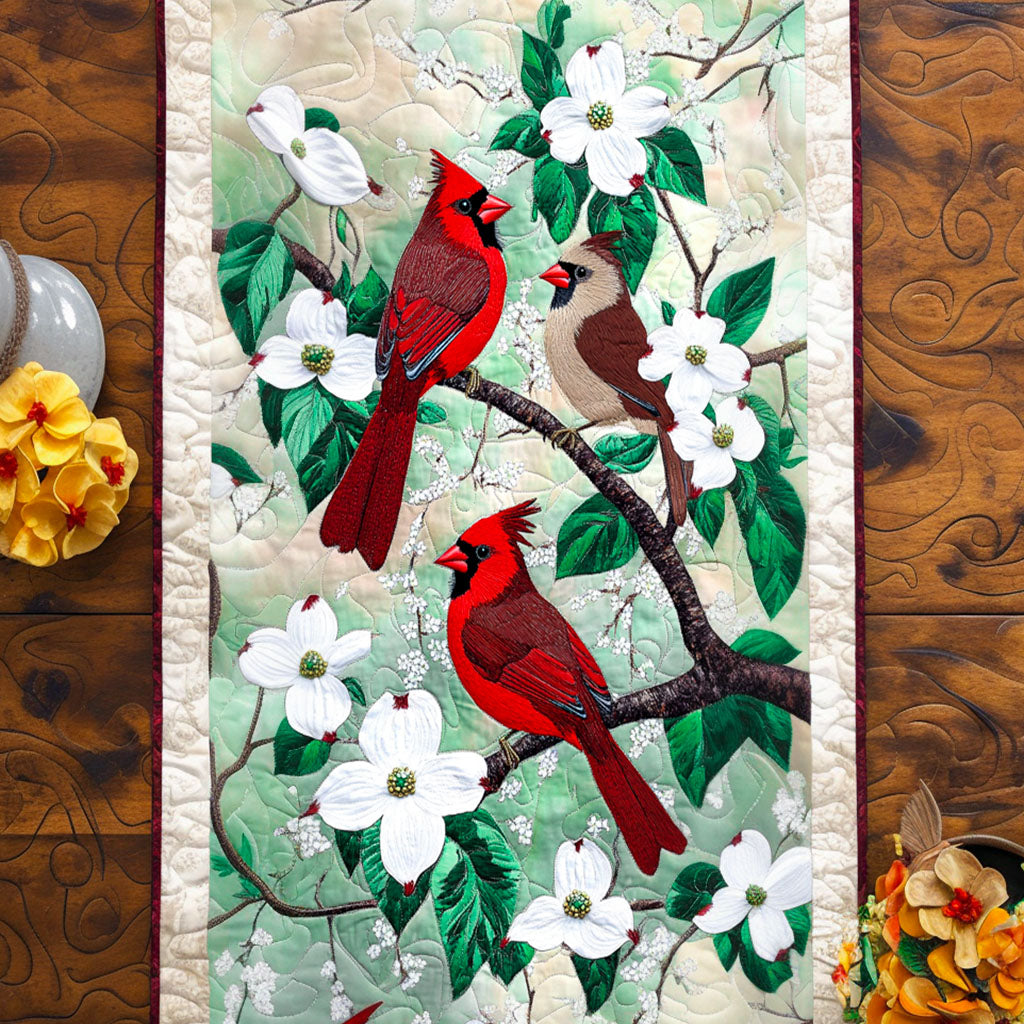 Dogwood Cardinals Quilted Table Runner Dining Table Ideas Cardinal Gifts For Her