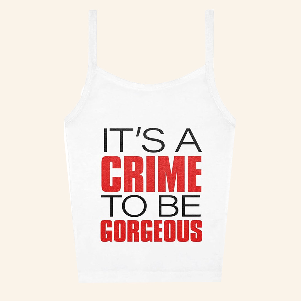 Doja Cat Merch It's A Crime To Be Gorgeous Tank Top Best Gifts For Girlfriend Doja Cat Merch It's A Crime To Be Gorgeous Tank Top Best Gifts For Girlfriend