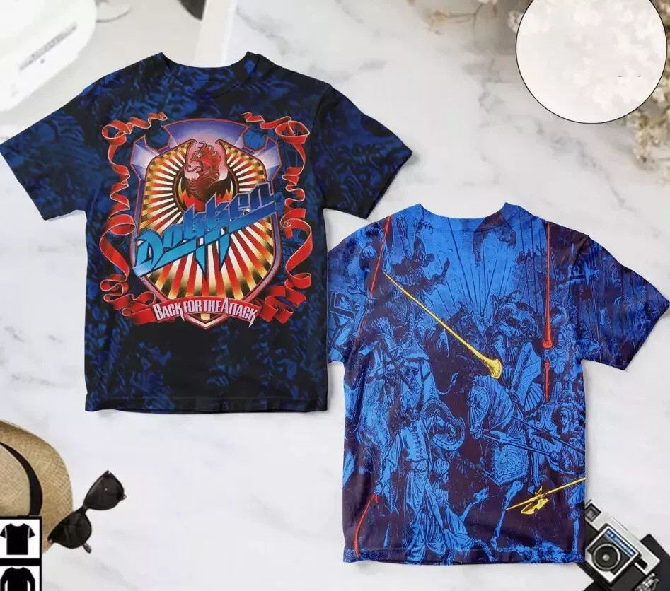 Dokken Back For The Attack Album Cover T-shirt Presents For Music Fans