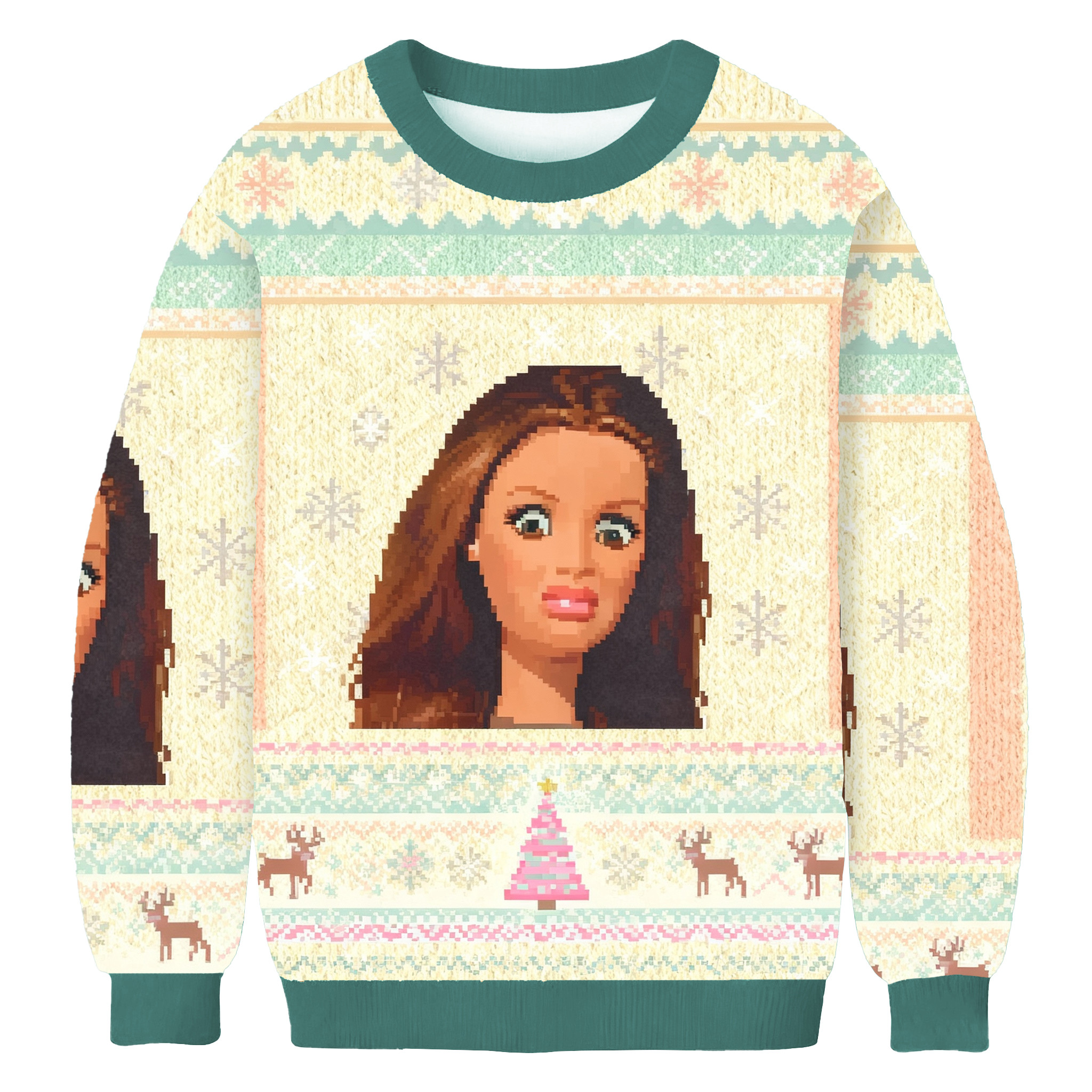 Doll Face Meme Christmas Ugly Sweater Holiday Apparel Christmas Gifts For Girlfriend