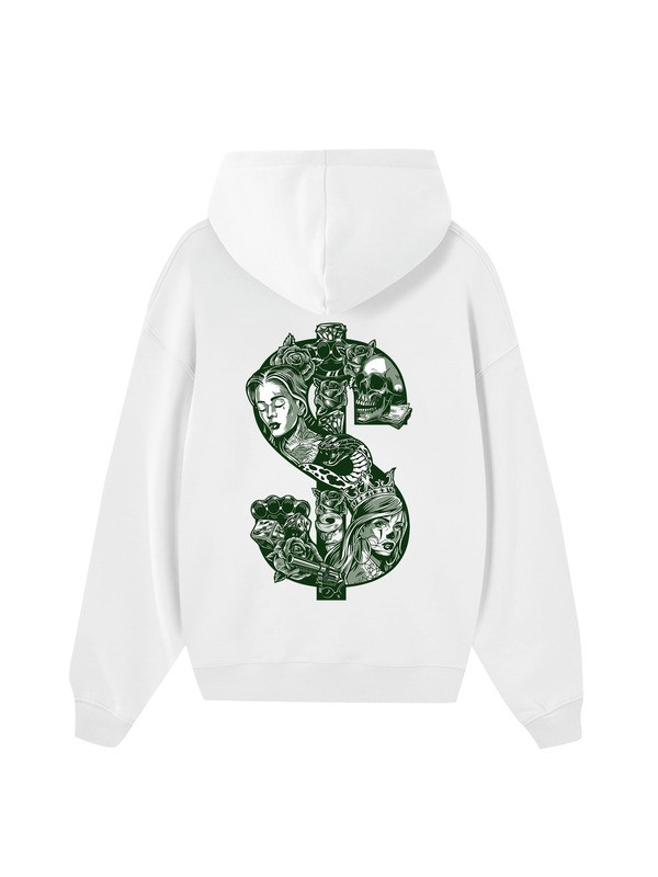Dollar Sign Tattoo Hoodie Dollar Symbol Money Graphic Queen Skull And Rose Clothes Gift Ideas