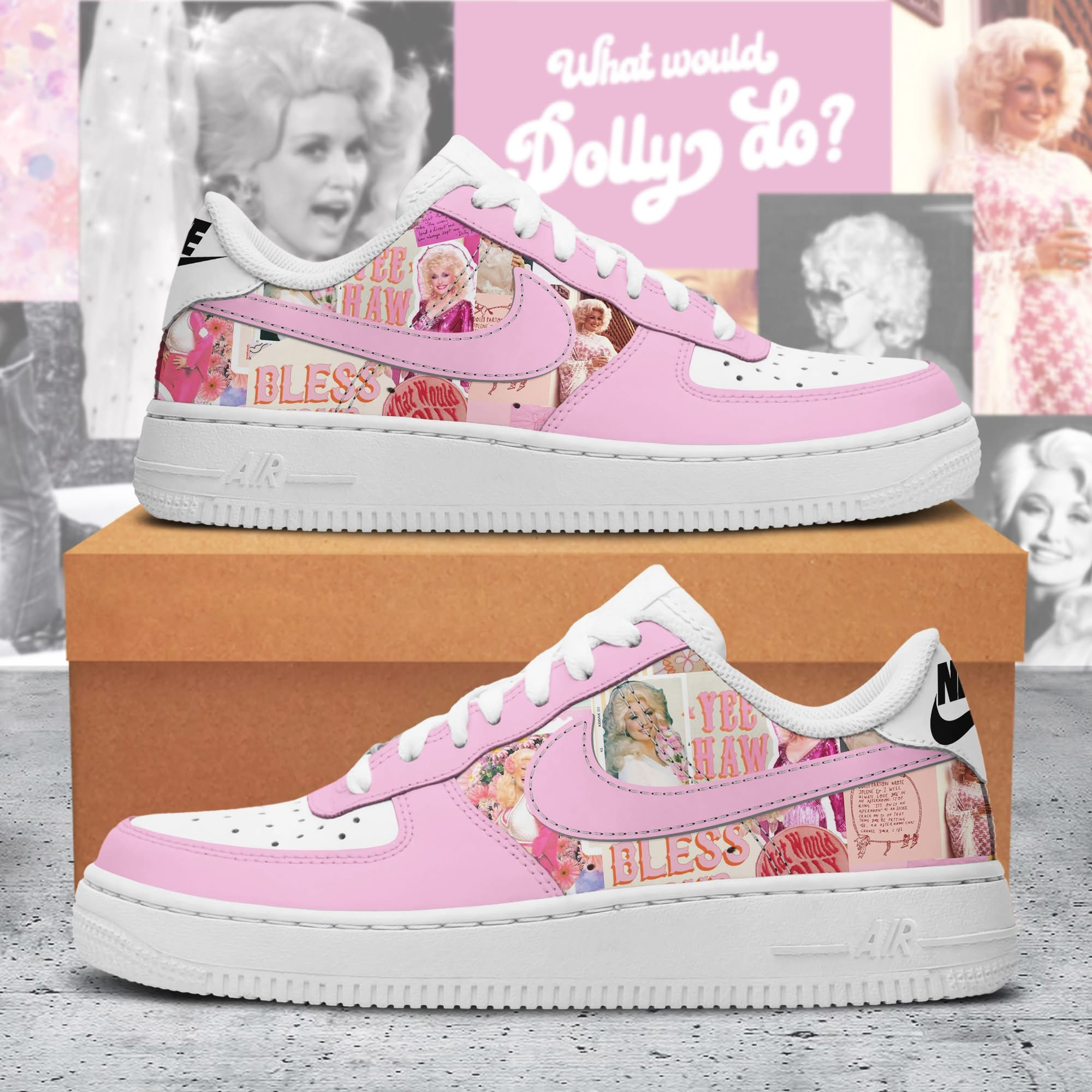 Dolly Parton Air Force 1 Shoes Sneakers Merch Best Gifts For Dolly Parton Fans For Her